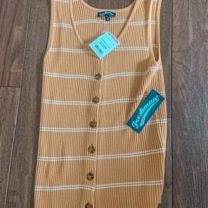 orange/yellow  striped tank